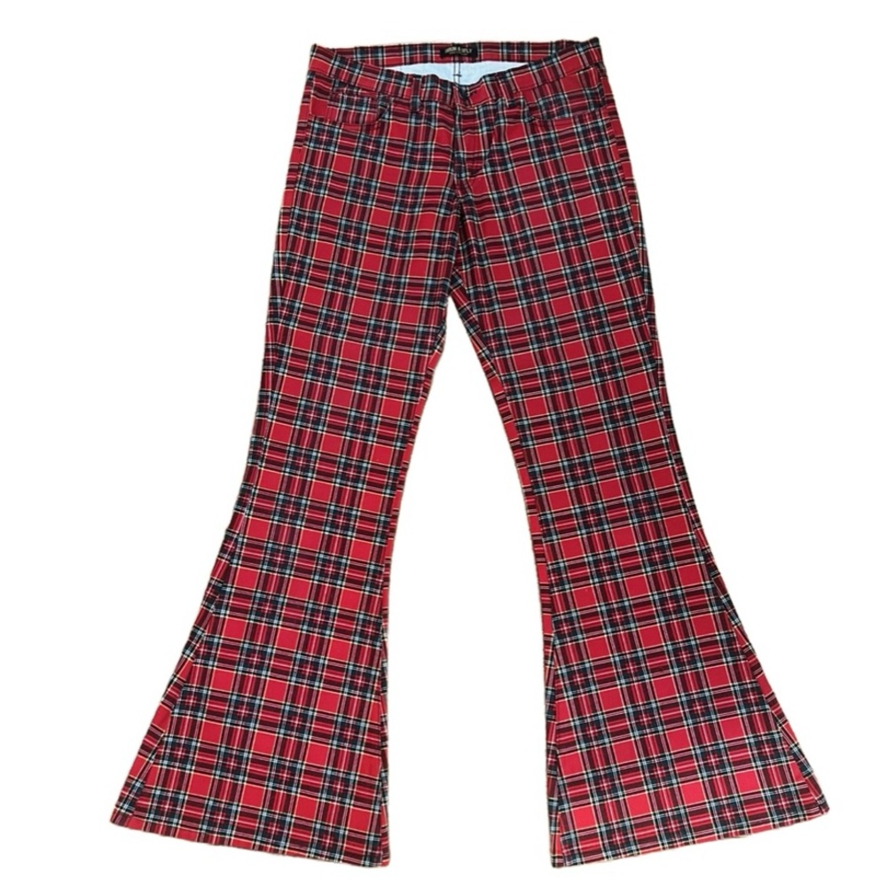 Run & Fly Uk plaid bell bottoms - 32 US